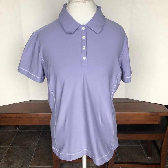 womens purple polo